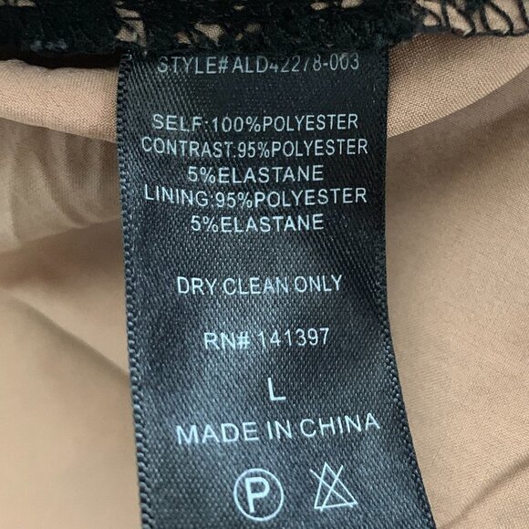 ASTR The Label Black Crochet Lace Sleeveless Strappy Back Dress Sz L #31M - Picture 9 of 10